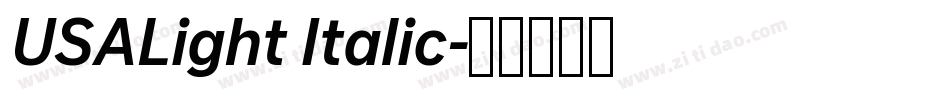USALight Italic字体转换